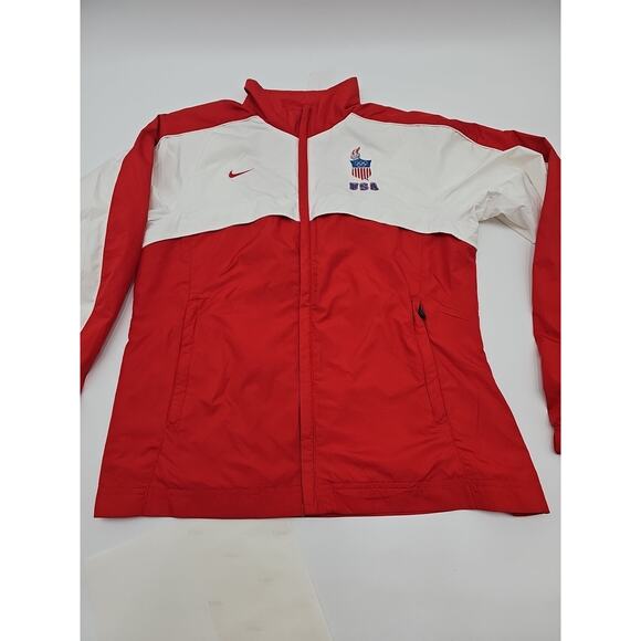 Vintage Team USA 100% Polyester Full Zip OLYMPIC Jacket WOMEN'S Size SMALL RED - Picture 7 of 11